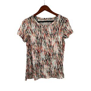 Apt. 9 Womens Short Sleeve Abstract Print Top S
